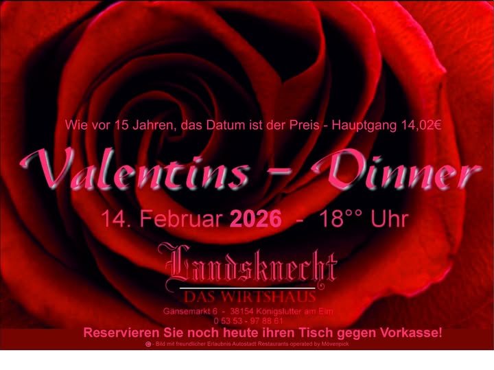 — Samstag, 14. Februar 2026 – SAVE THE DATE! – Samstag, 14. Februar 2026 —